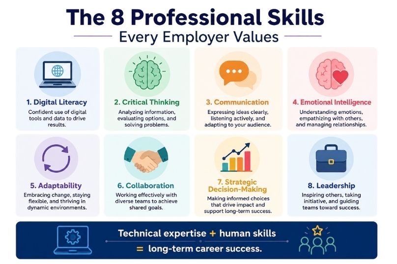The 8 Professional Skills Every Employer Values