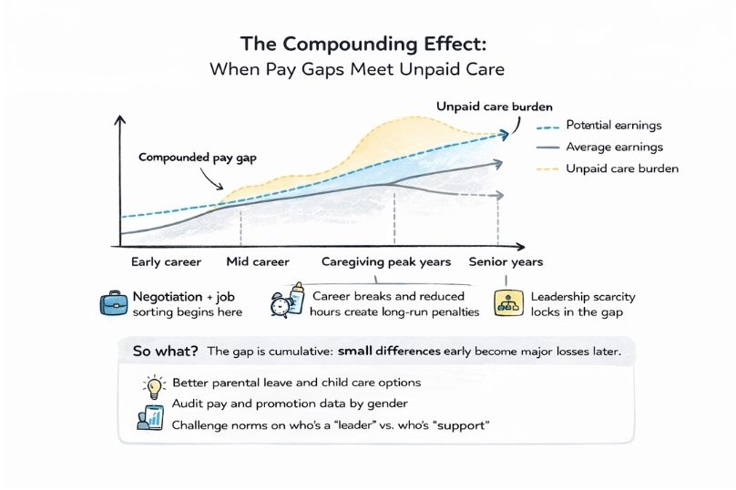 Why pay gaps meet unpaid care