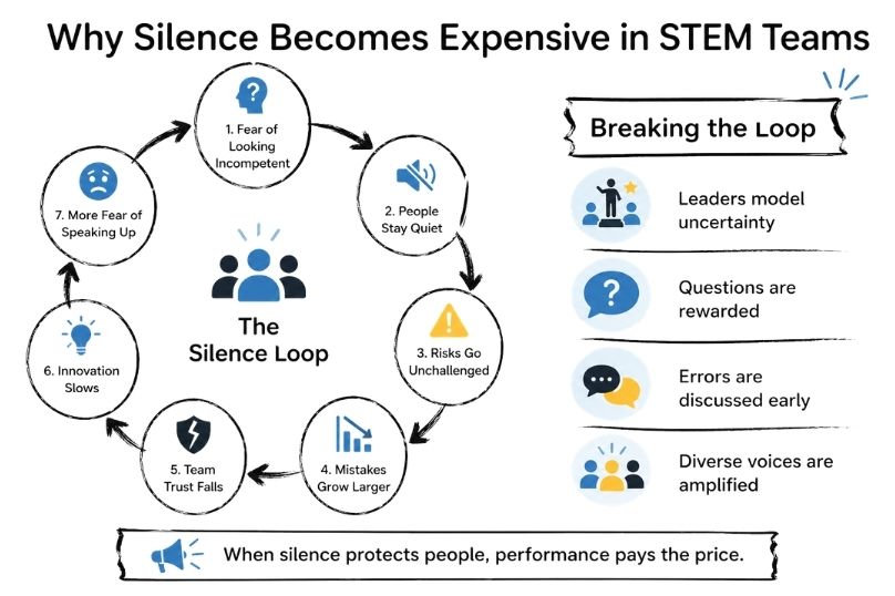 Why Silence Becomes Expensive in STEM Teams