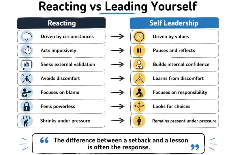 Reacting vs Self Leadership